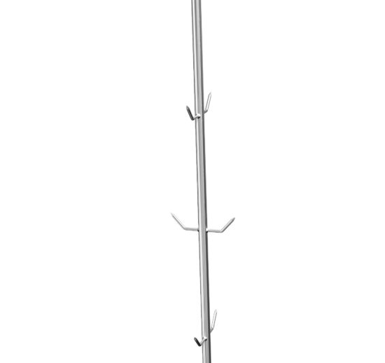 DESCENTE A CROCHETS INOX 304 AVEC 10 DENTS D.8 MM