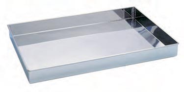CAISSE A GENOISE EN FER BLANC BORDS DROITS