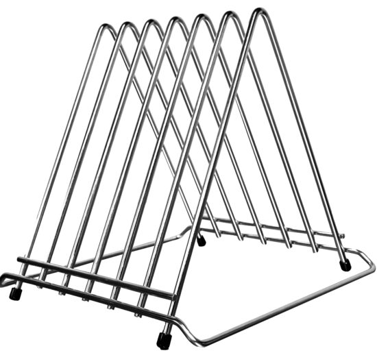 RACK EGOUTTOIR INOX POUR COUVERCLES DE BACS GASTRO ET PLAQUES DE DECOUPE