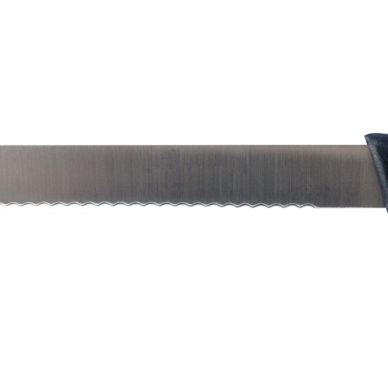 COUTEAU POUR PATE EN CROUTE LAME MICRODENTEE L-280 MANCHE ABS NOIR AVEC RIVETS