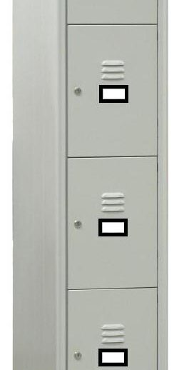 ARMOIRE VESTIAIRE MULTICASES, 1 COLONNE 4 CASES SUR PIEDS, FERMETURE A CLE, COULEUR GRIS RAL 7035