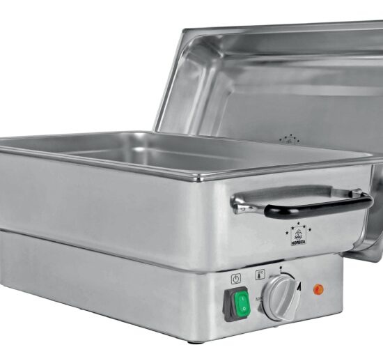 CHAFING DISH ELECTRIQUE GN1/1 ACIER INOXYDADLE 1 BAC GN1/1 65 MM INCLUS REGLABLE EN CONTINU 100°C