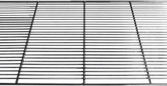 GRILLE CHROMEE 600X400 MM, 28 FILS D.2 MM L-600 MM 3 TRAVERSES D.5 MM L-400 MM