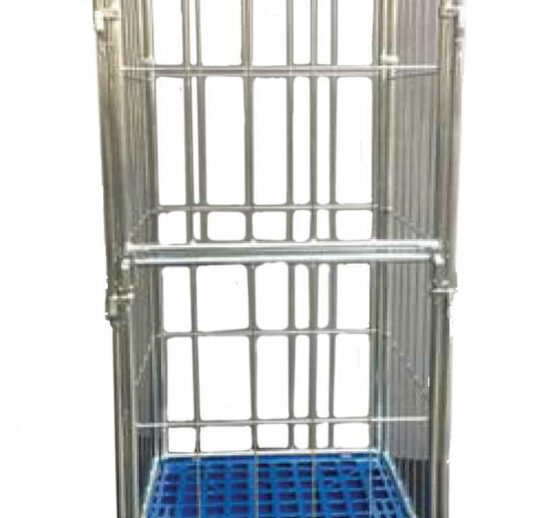 ROLLCONTAINER AVEC SOCLE PLASTIQUE, 3 RIDELLES ZINGUEES DEMONTABLES