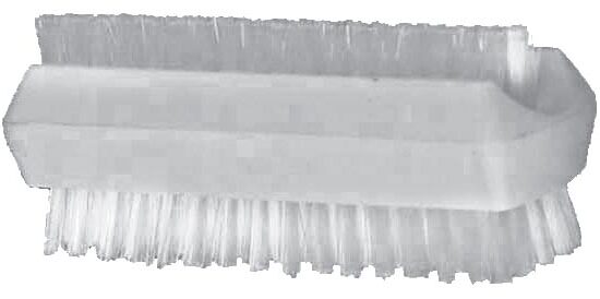 BROSSE A ONGLES 2 FACES COULEUR BLANCHE PETIT MODELE