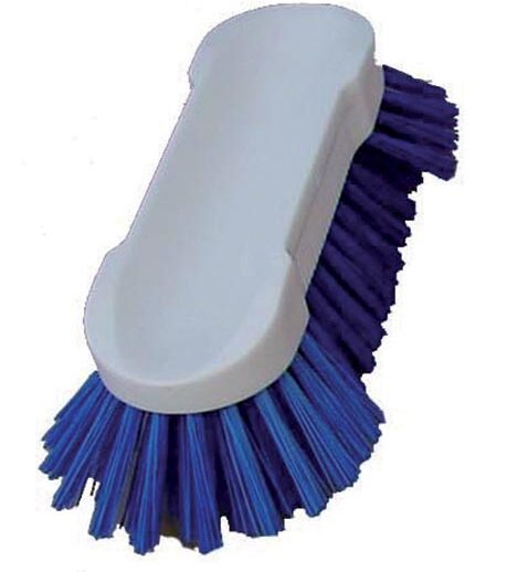 BROSSE TONNEAU PAPILLON 245 MM FIBRE POLYESTER COULEUR BLEUE, SUPPORT POLYPROPYLENE