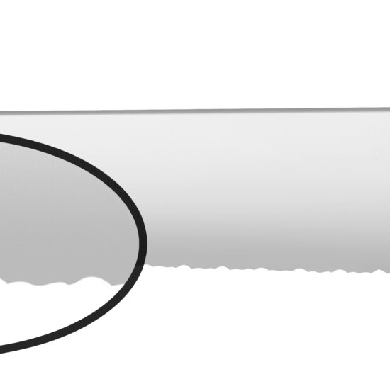COUTEAU POISSON MICRODENTE, MANCHE BLEU L-420 MANCHE SURMOULE