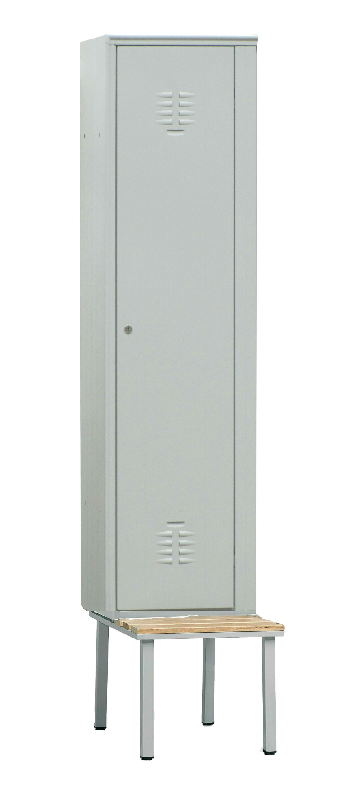 VESTIAIRE INDUSTRIE SALISSANTE ACIER SUR BANC DESSUS BOIS, 1 CASE, COULEUR GRIS RAL 7035