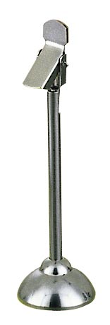 PORTE ETIQUETTE INOX SUR SOCLE LESTE + PINCE H90MM L'UNITE