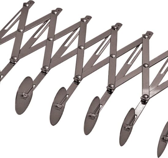 ROULEAU EXTENSIBLE INOX AVEC 7 ROULETTES