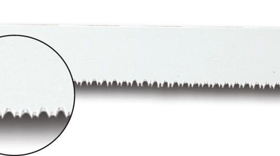 COUTEAU A GENOISE 310 MM, DENTS FINES MANCHE NOIR 4 RIVETS