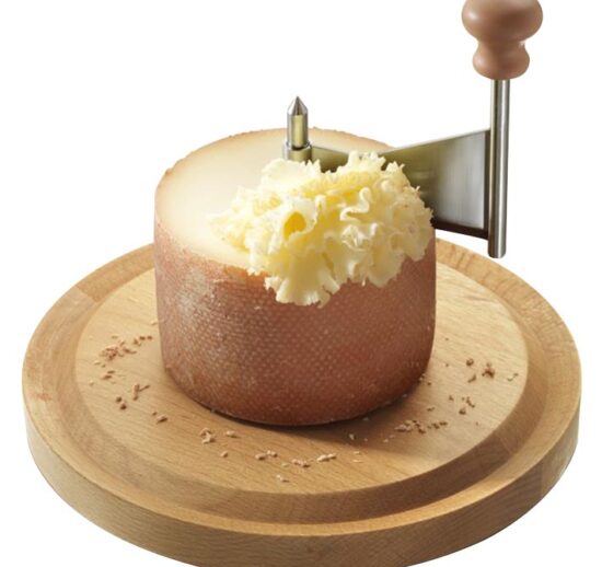 FRISEUR HETRE POUR FROMAGE TETE DE MOINE SOCLE D.220 MM, CLOCHE D.150 MM H-100 MM