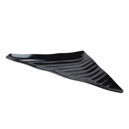 PLAT MELAMINE NOIR ONDULE TRIANGULAIRE 'L' CURVED WAVY