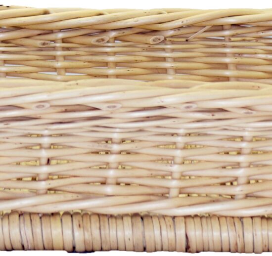 CORBEILLE OSIER BLANC 30X20CM H.10CM POUR SAUCISSON A POSER SUR ETAGERE ILOT