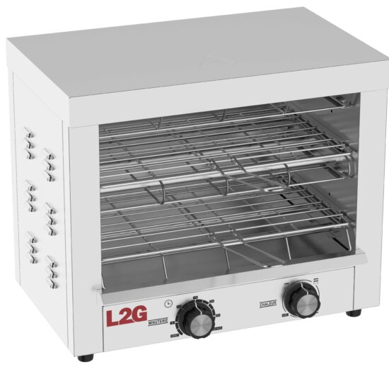 TOASTER INOX DOUBLE NIVEAUX RESISTANCES EN QUARTZ, MINUTERIE 30 MINUTES
