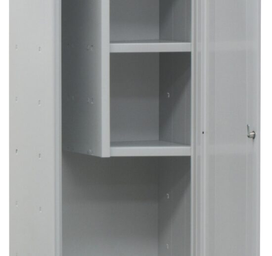 ARMOIRES BALAIS SANS PIEDS AVEC 3 ETAGERES INTERMEDIAIRES FIXES A DROITE