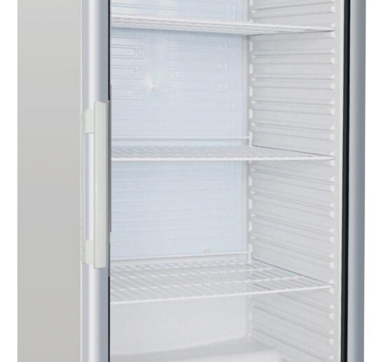 ARMOIRE REFRIGEREE BLANCHE PORTE VITREE , +2/+8°C AVEC 3+1 CLAYETTES, FERMETURE A CLE