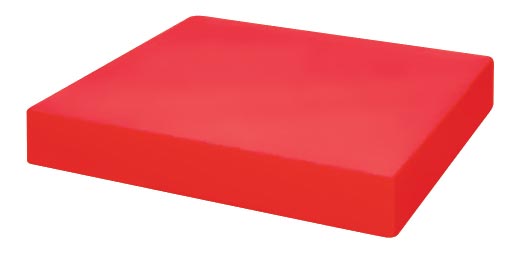 BLOC DE DECOUPE POLY COULEUR ROUGE