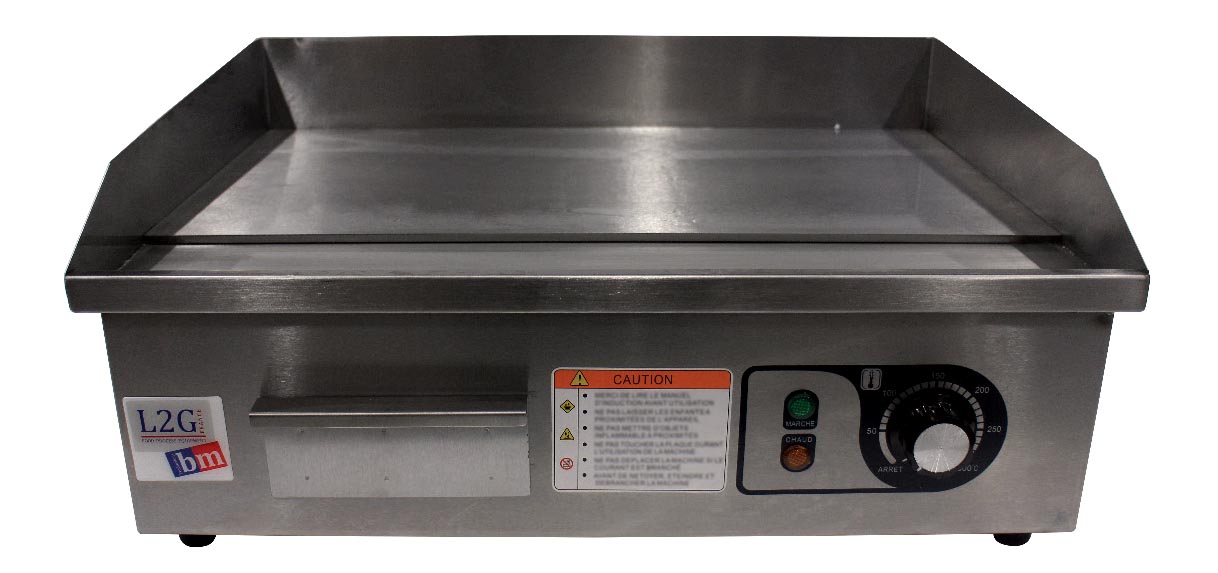 PLANCHA A SNACKER ELECTRIQUE 540MM DESSUS CHROME SURF.UTILE 540X300 MM