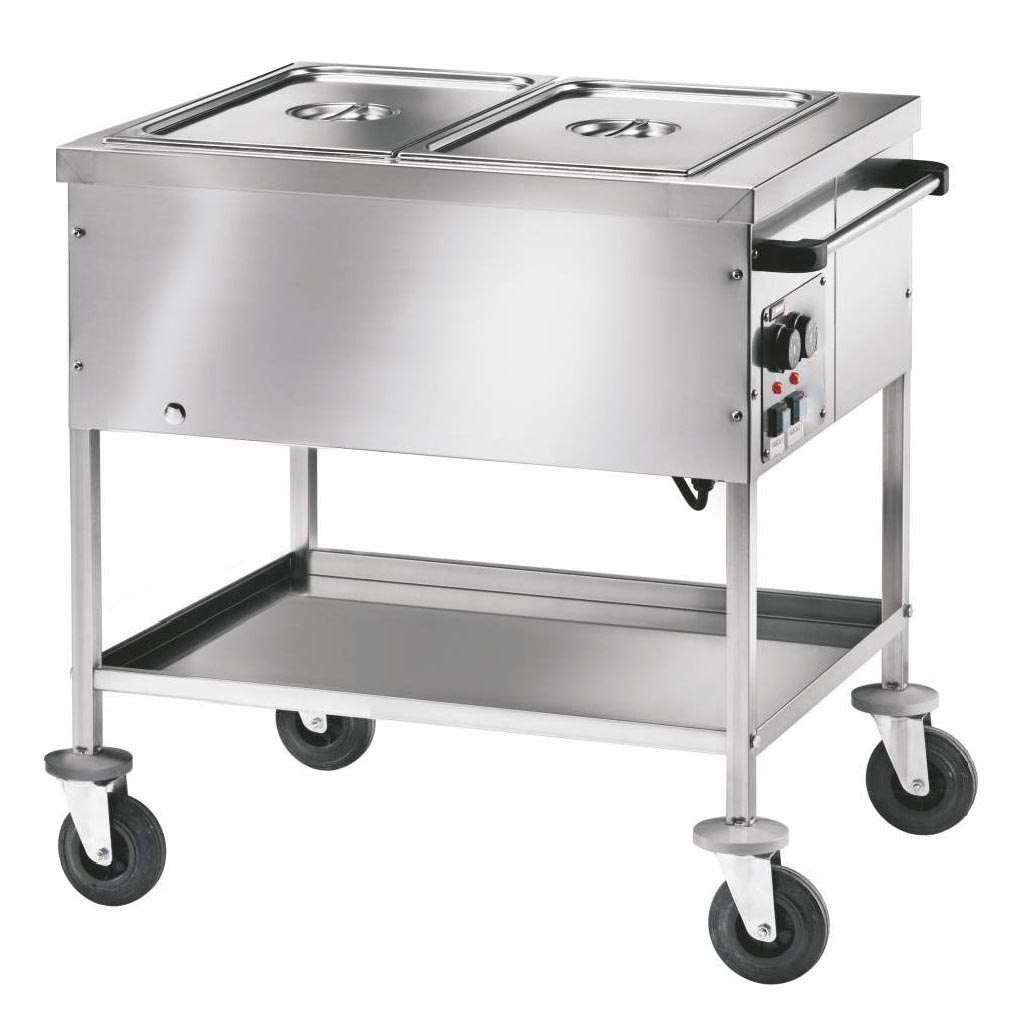 CHARIOT BAIN-MARIE 2 CUVES GN1/1-150 TEMPERATURE DIFFERENCIEE