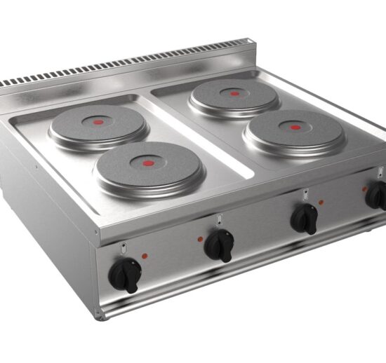 FOURNEAU ELECTRIQUE 4 PLAQUES RONDES D220 A POSER 4X2.6 KW