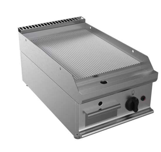 FRY-TOP GAZ NERVUREE A POSER ZONE DE CUISSON 400X530 MM