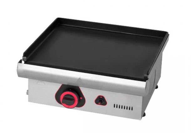 PLANCHA À SNACKER GAZ PLAQUE EN ACIER ALIMENTAIRE LISSE ÉP. 6 MM REVÊTEMENT PLAQUE BLEUIE