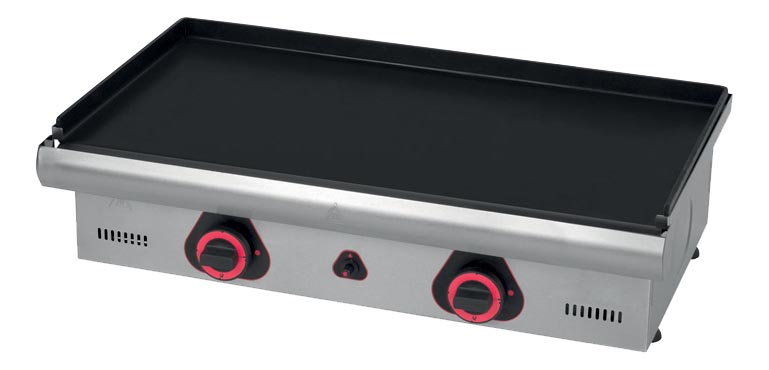 PLANCHA À SNACKER GAZ PLAQUE EN ACIER ALIMENTAIRE LISSE ÉP. 6 MM REVÊTEMENT PLAQUE BLEUIE