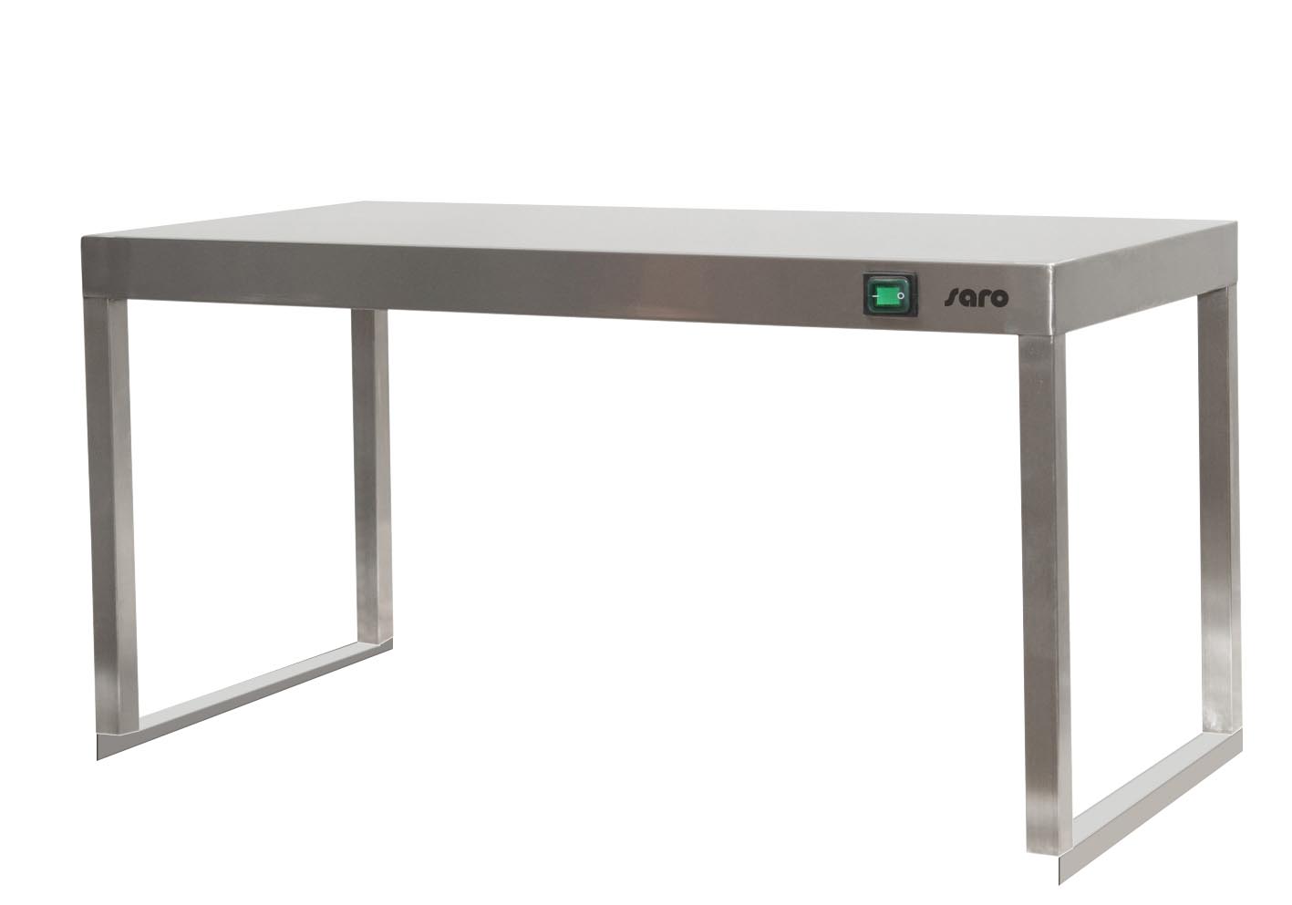 ETAGERE DU CHEF CHAUFFANTE AVEC 2 RESISTANCES FIXATION SUR TABLE PAR 2 CORNIERES
