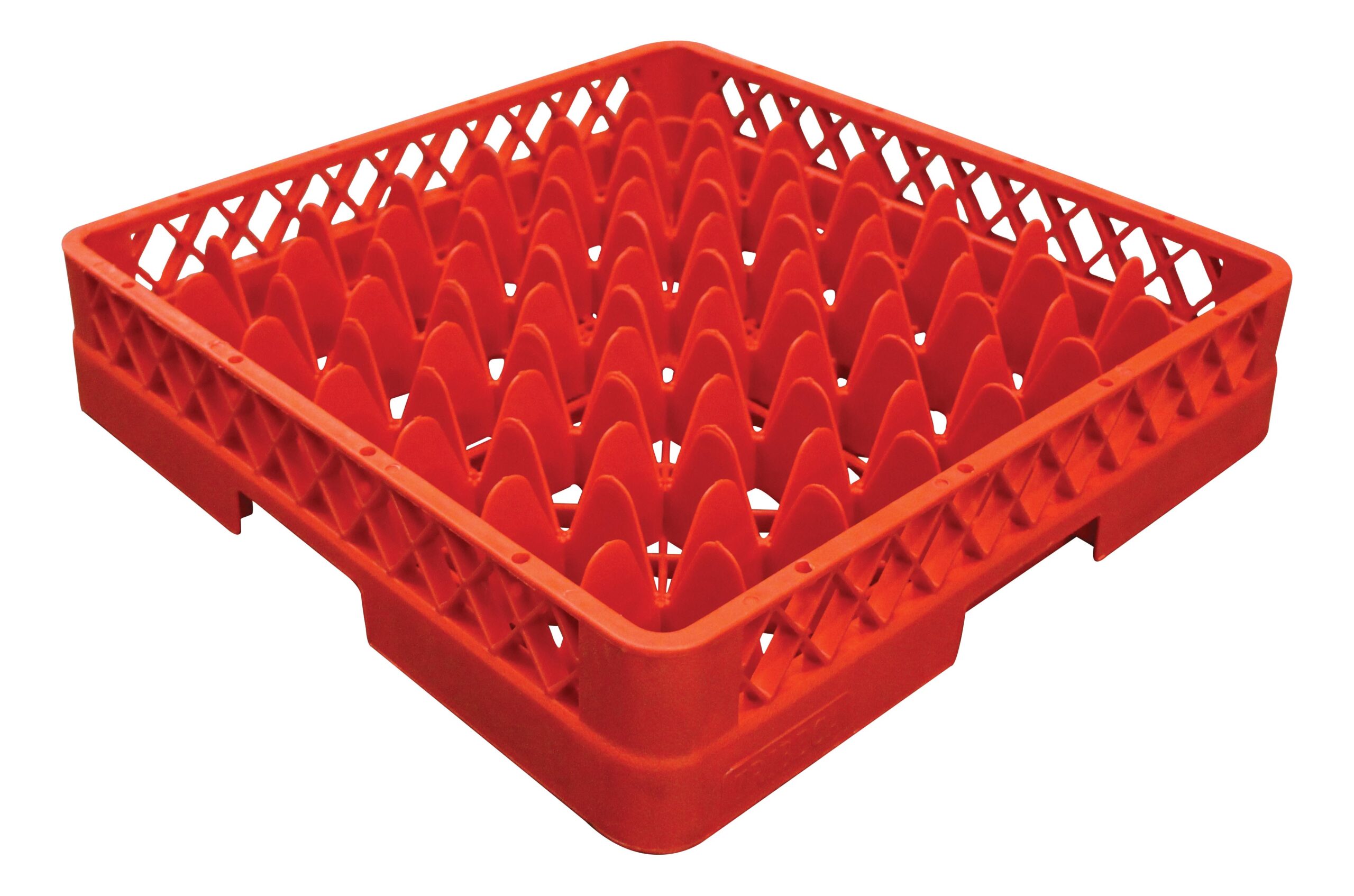 CASIER LAVE-VAISSELLE POUR 49 VERRES (62X62 MM) POLYPROPYLENE ROUGE