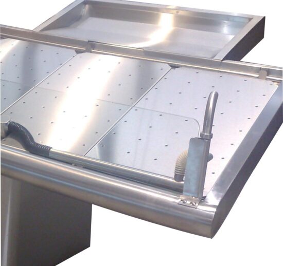 EXCROISSANCE RECTANGULAIRE AMOVIBLE AVEC GRILLE POUR ETAL DROIT REFRIGERE