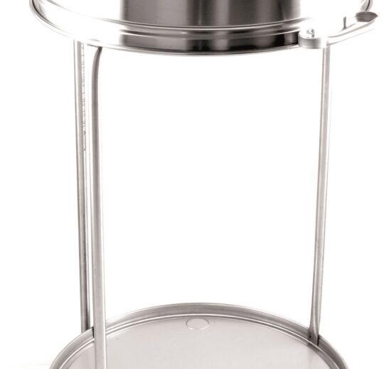 SUPPORT ROULANT INOX POUR SAC POUBELLE 110/130 L