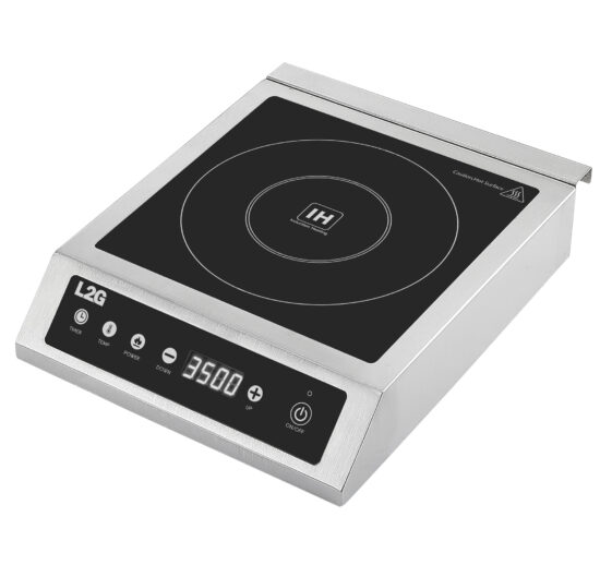 PLAQUE A INDUCTION, BATIE EN INOX, 3.5KW, 13 NIVEAUX DE PUISSANCE, MINUTERIE