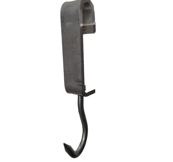 CROCHET TOURNANT INOX 304 POUR BARRE 75 X 30 MM DE PORTIQUE ALU, CHARGE MAXI 300 KG