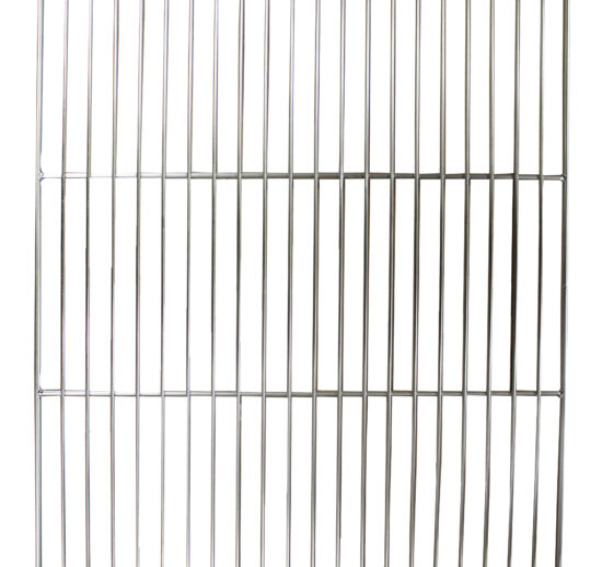 GRILLE INOX GN2/1, 20 FILS D.3 MM L 650 MM 3 TRAVERSES D.7 MM L 530 MM