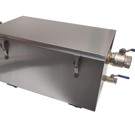 BAC A GRAISSE INOX 304, 160L, CAPACITE DE 300 COUVERTS, 4 PIEDS REGLABLES, FOURNI AVEC PANIER