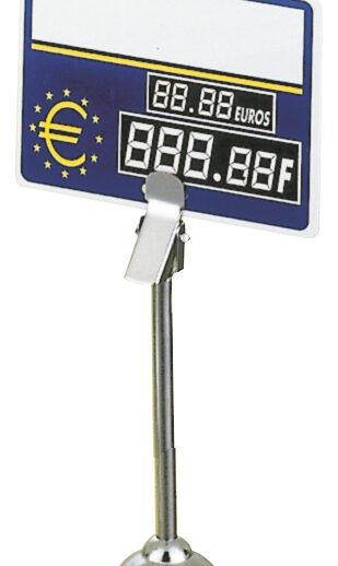 PORTE-ETIQUETTE SUR SOCLE LESTE H-70 MM L'UNITE