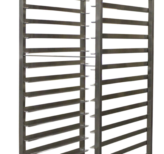 ECHELLE SOUDEE INOX A GLISSIERES GN2/1 ENTREE 530 - 20 NIV., CHAPE POLY, SS FREIN