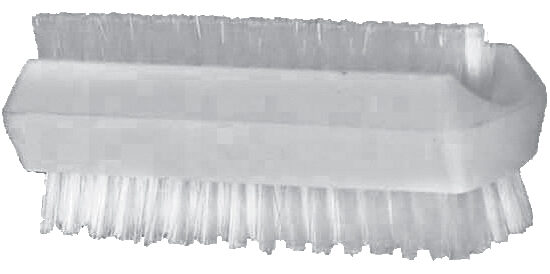 BROSSE A ONGLES 2 FACES COULEUR BLANCHE PETIT MODELE