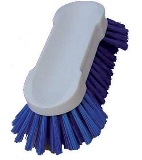 BROSSE TONNEAU PAPILLON 245 MM FIBRE POLYESTER COULEUR BLEUE, SUPPORT POLYPROPYLENE