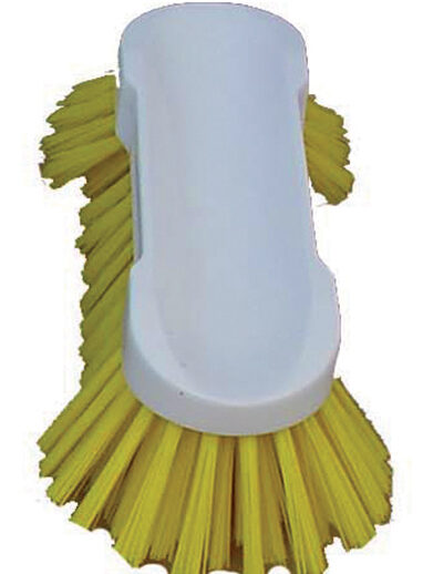 BROSSE TONNEAU PAPILLON 245 MM FIBRE POLYESTER COULEUR JAUNE, SUPPORT POLYPROPYLENE