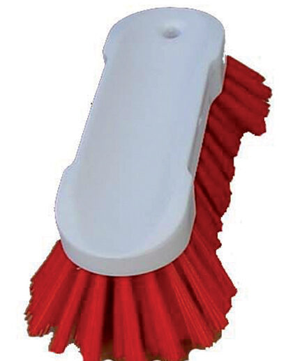BROSSE TONNEAU PAPILLON 245 MM FIBRE POLYESTER COULEUR ROUGE, SUPPORT POLYPROPYLENE