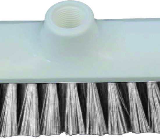 BALAI 290 MM 1/2 DUR, FIBRE POLYESTER COULEUR BLANCHE, SUPPORT POLYPROPYLENE