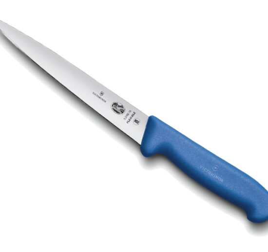 COUTEAU FILET SOLE VICTORINOX MANCHE BLEU SURMOULE LONGUEUR DE LAME: L-200 MM