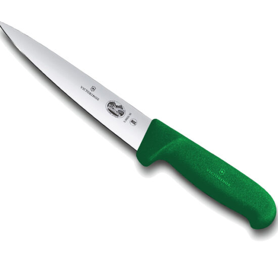 COUTEAU A SAIGNER VICTORINOX, MANCHE VERT SURMOULE LONGUEUR DE LAME: L- 160 MM