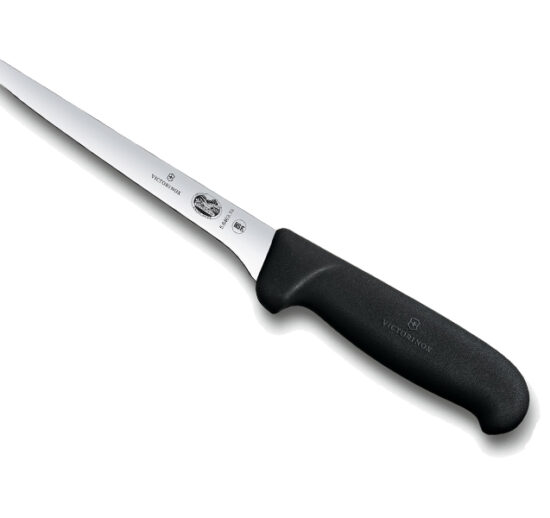 COUTEAU DESOSSER VICTORINOX, MANCHE NOIR SURMOULE LONGUEUR DE LAME: L- 120 MM