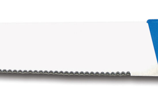 COUTEAU POISSON MICRODENTE,MANCHE BLEU L-350 MANCHE SURMOULE
