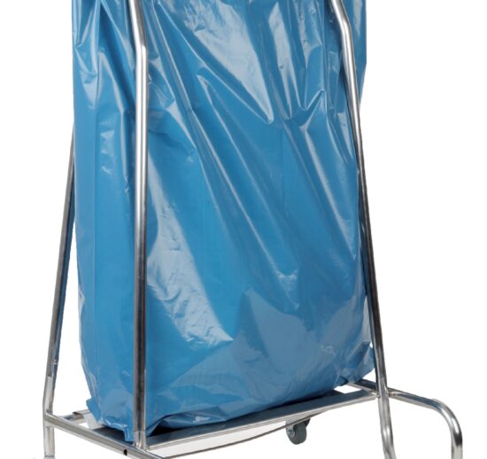 POUBELLE CISEAU INOX, LARGEUR DE PINCE DE 600MM POUR SAC 110 L, ELASTIQUE DE MAINTIEN DU SAC