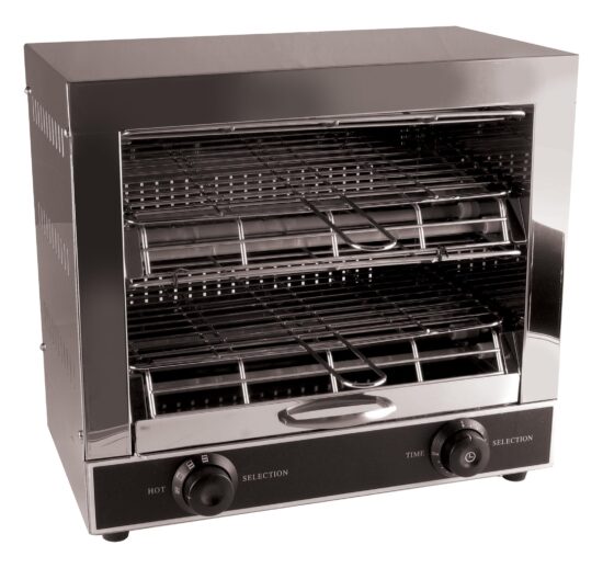 TOASTER INOX DOUBLE NIVEAUX RESISTANCES EN QUARTZ, MINUTERIE 30 MINUTES