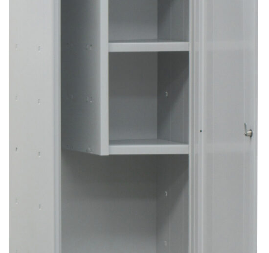 ARMOIRES BALAIS SANS PIEDS AVEC 3 ETAGERES INTERMEDIAIRES FIXES A DROITE